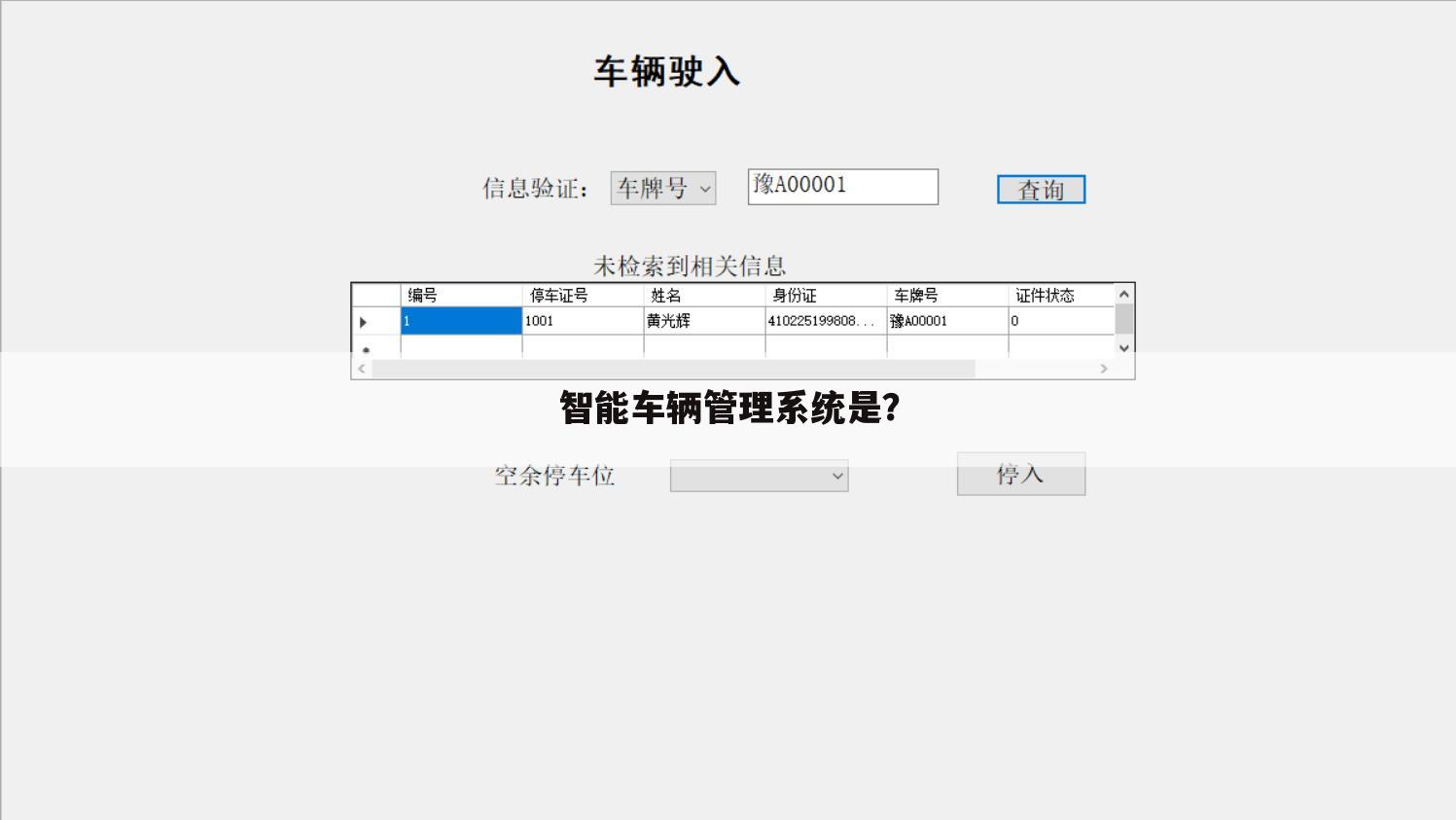 智能车辆管理系统是?