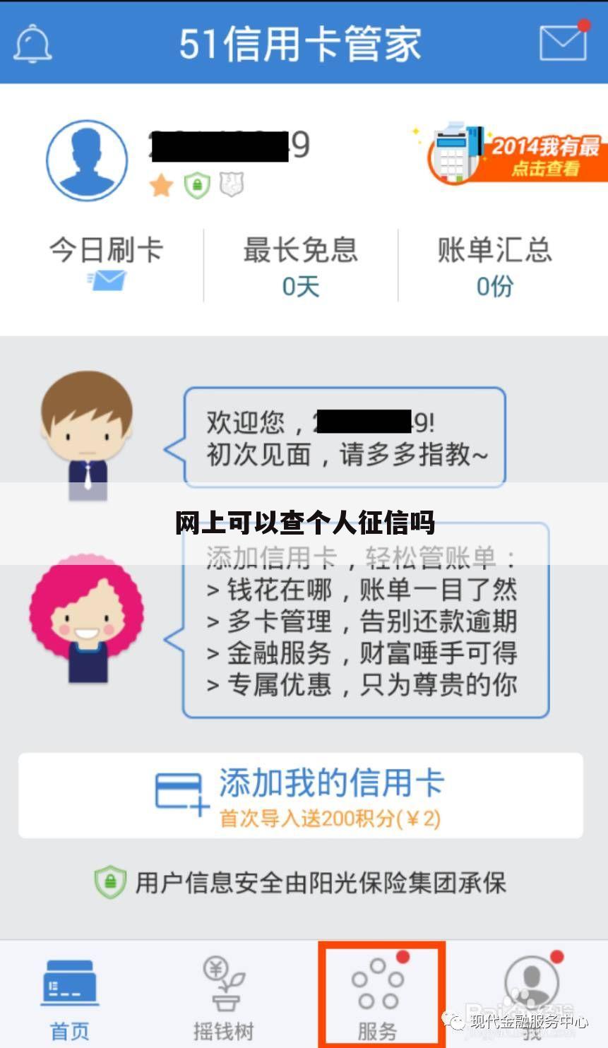 网上可以查个人征信吗