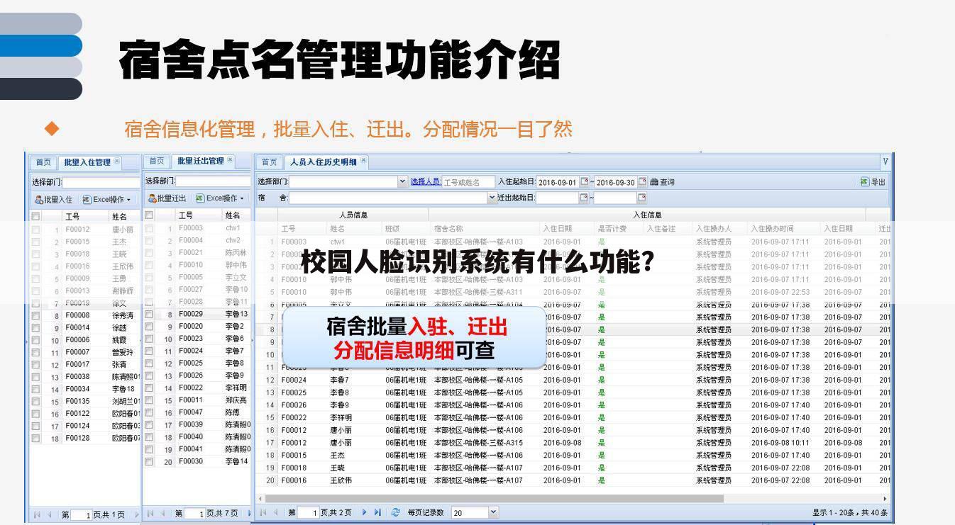 校园人脸识别系统有什么功能?