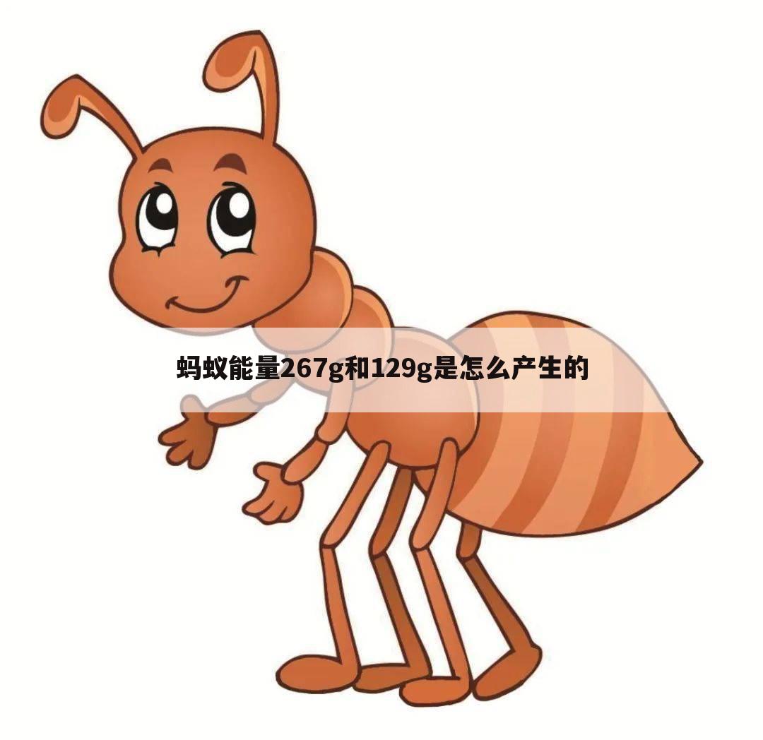 蚂蚁能量267g和129g是怎么产生的