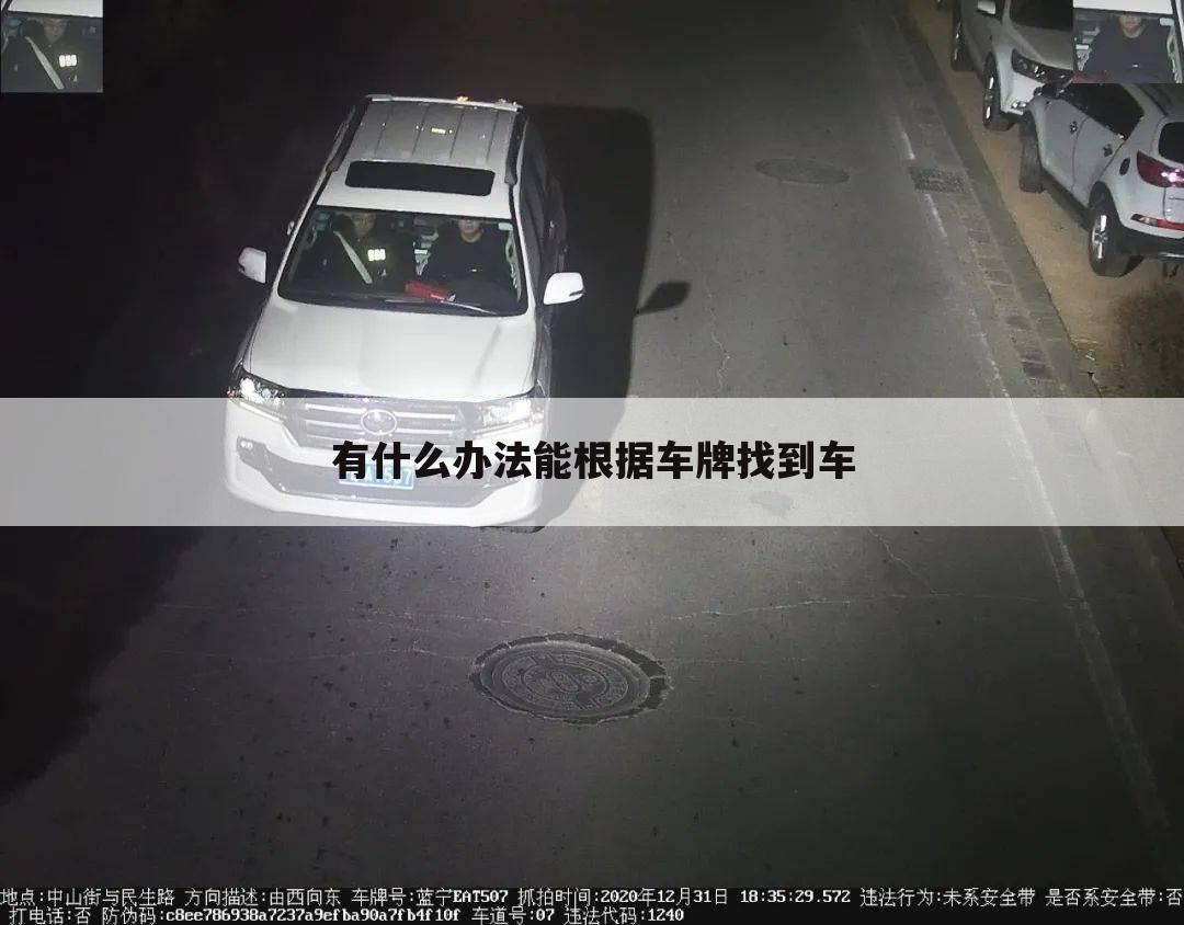 有什么办法能根据车牌找到车