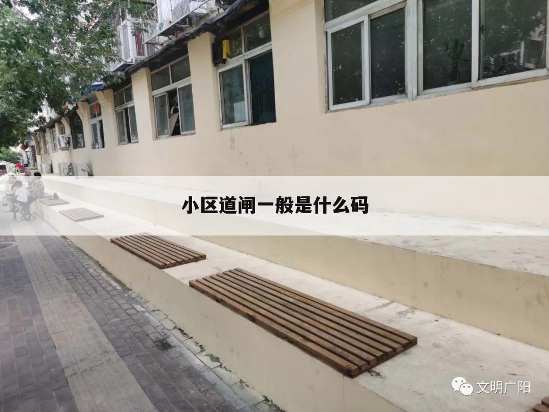 小区道闸一般是什么码