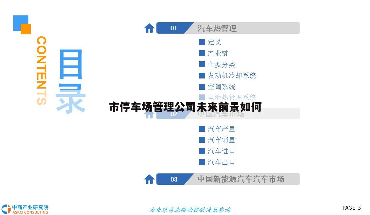 市停车场管理公司未来前景如何