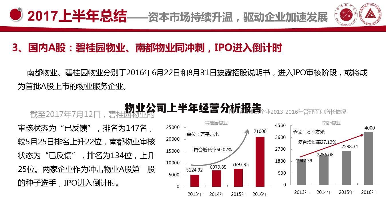 物业公司上半年经营分析报告