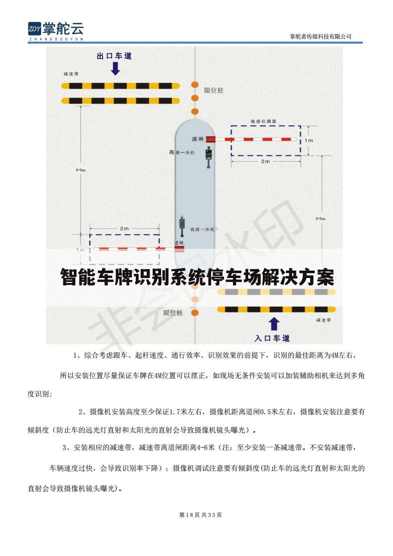 智能车牌识别系统停车场解决方案
