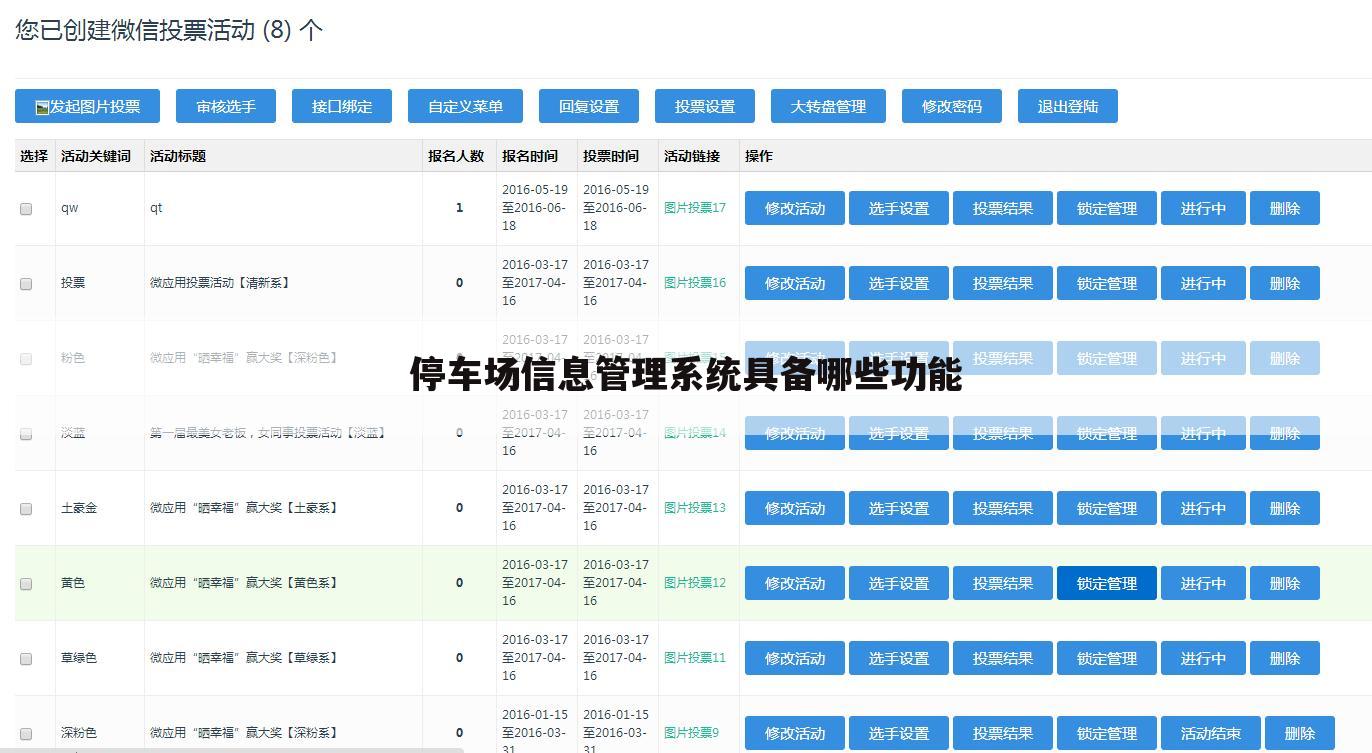 停车场信息管理系统具备哪些功能