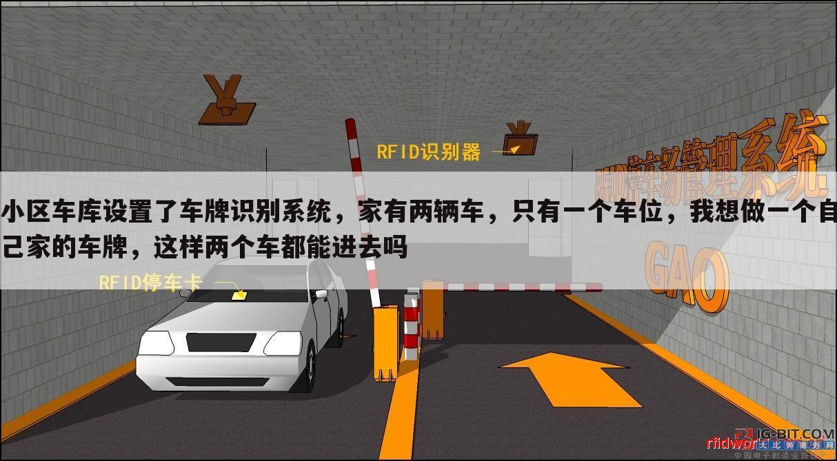 小区车库设置了车牌识别系统,家有两辆车,只有一个车位,我想做一个自己家的车牌,这样两个车都能进去吗