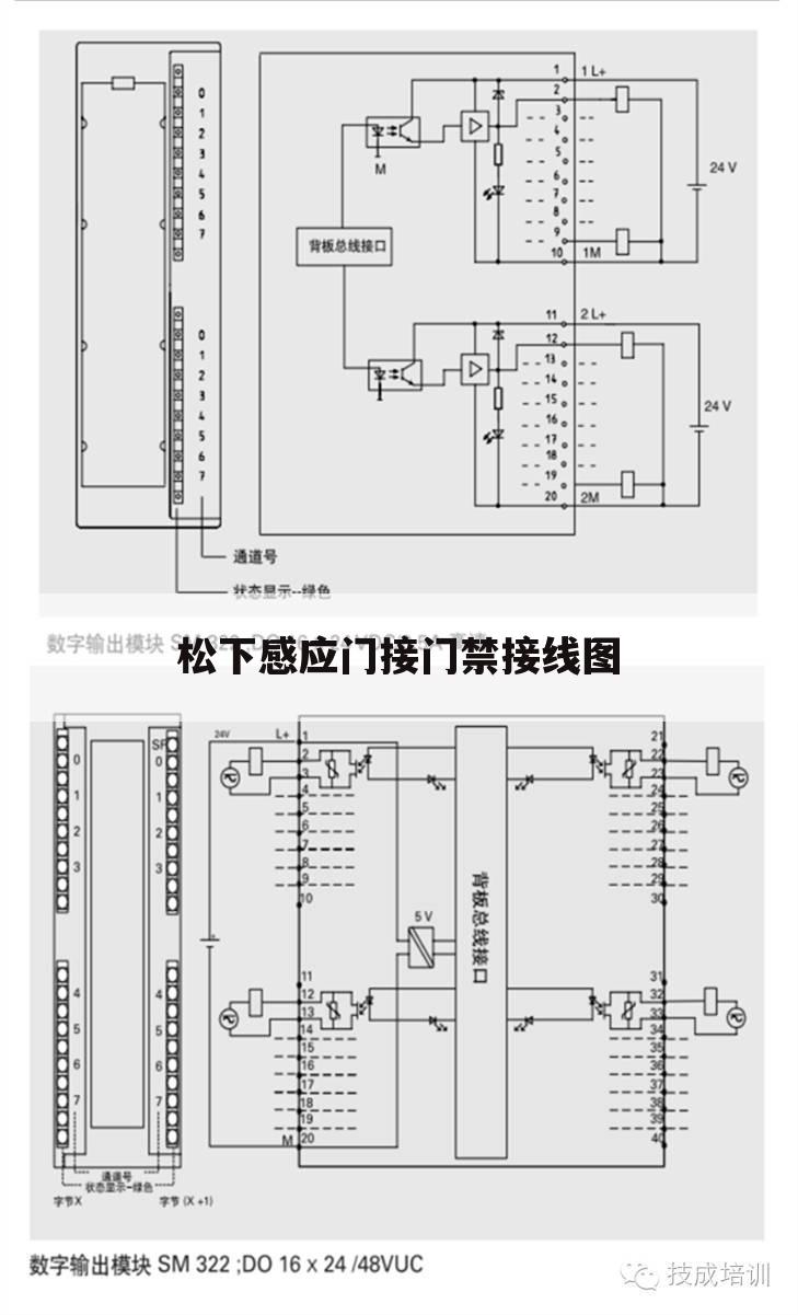松下感应门接门禁接线图