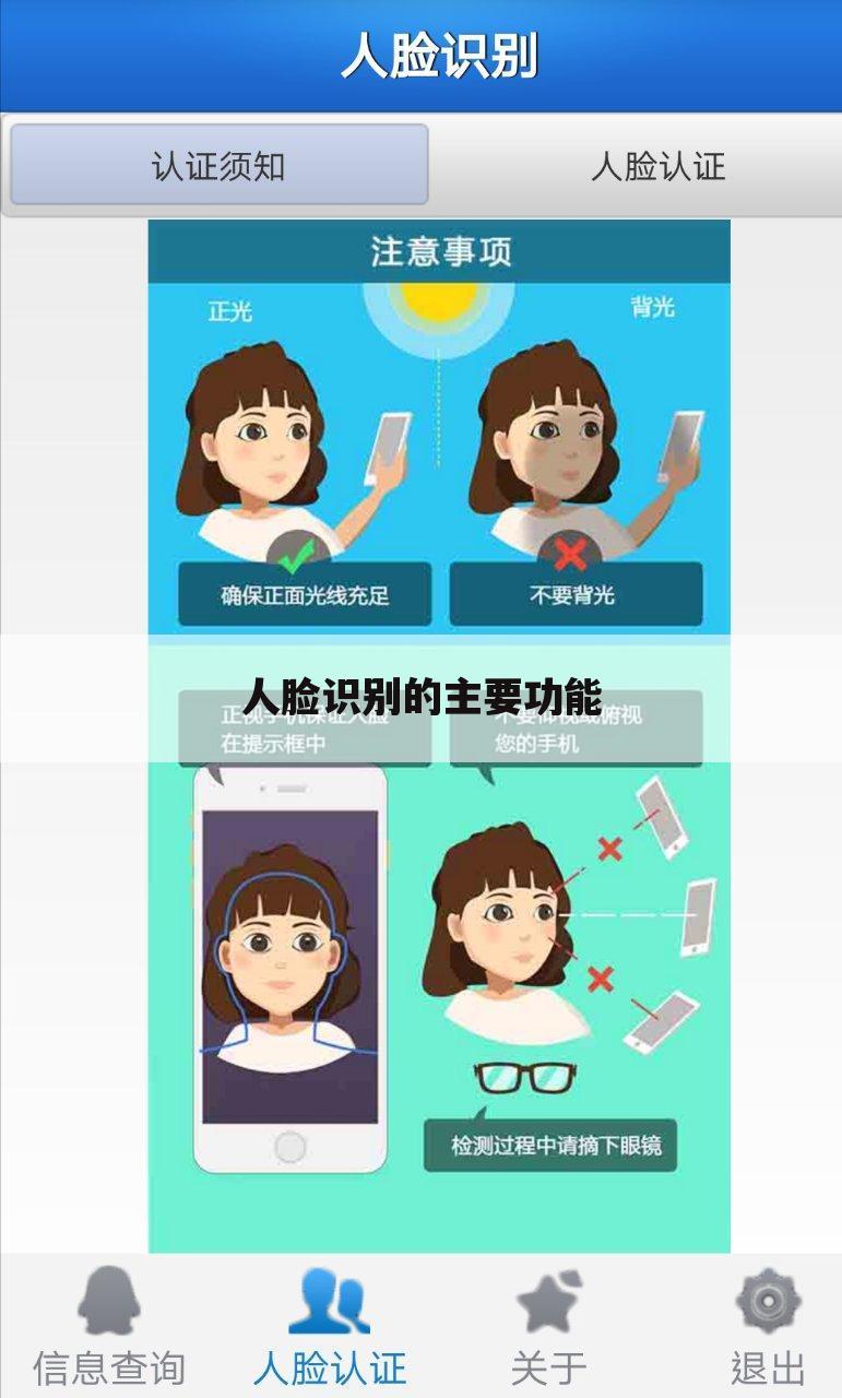 人脸识别的主要功能
