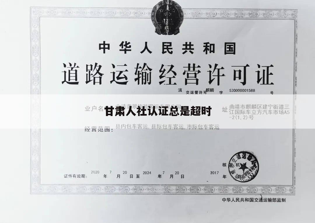 甘肃人社认证总是超时