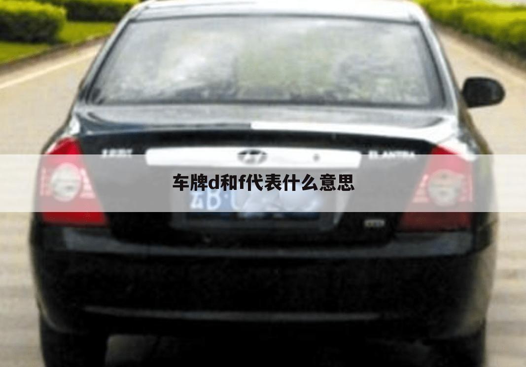 车牌d和f代表什么意思