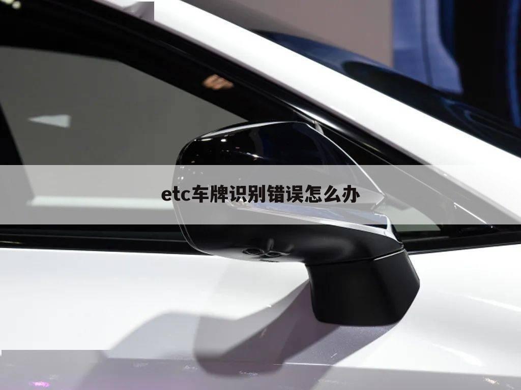 etc车牌识别错误怎么办