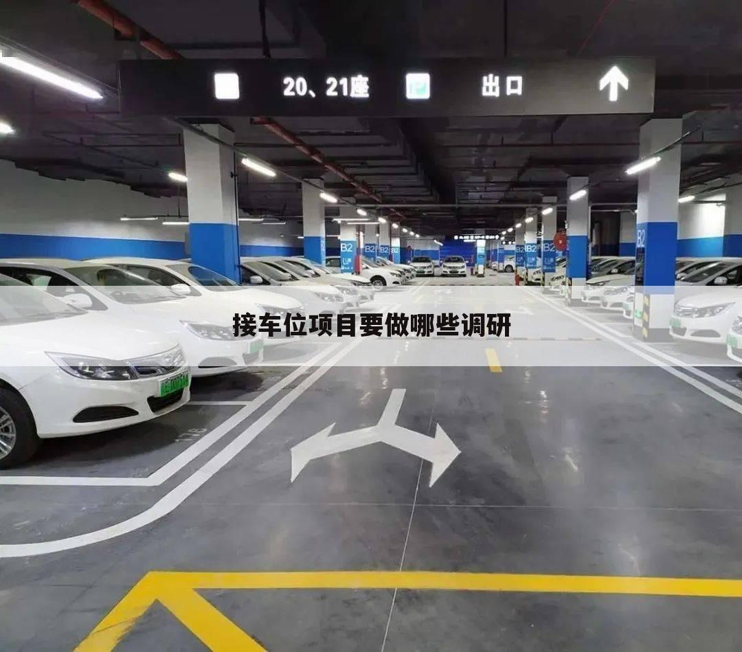 接车位项目要做哪些调研