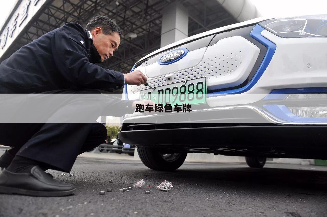 跑车绿色车牌