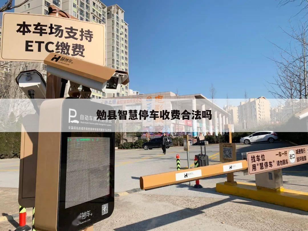 勉县智慧停车收费合法吗