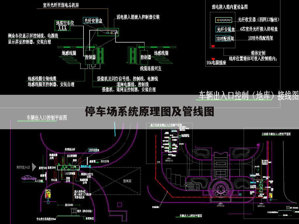 停车场系统原理图及管线图