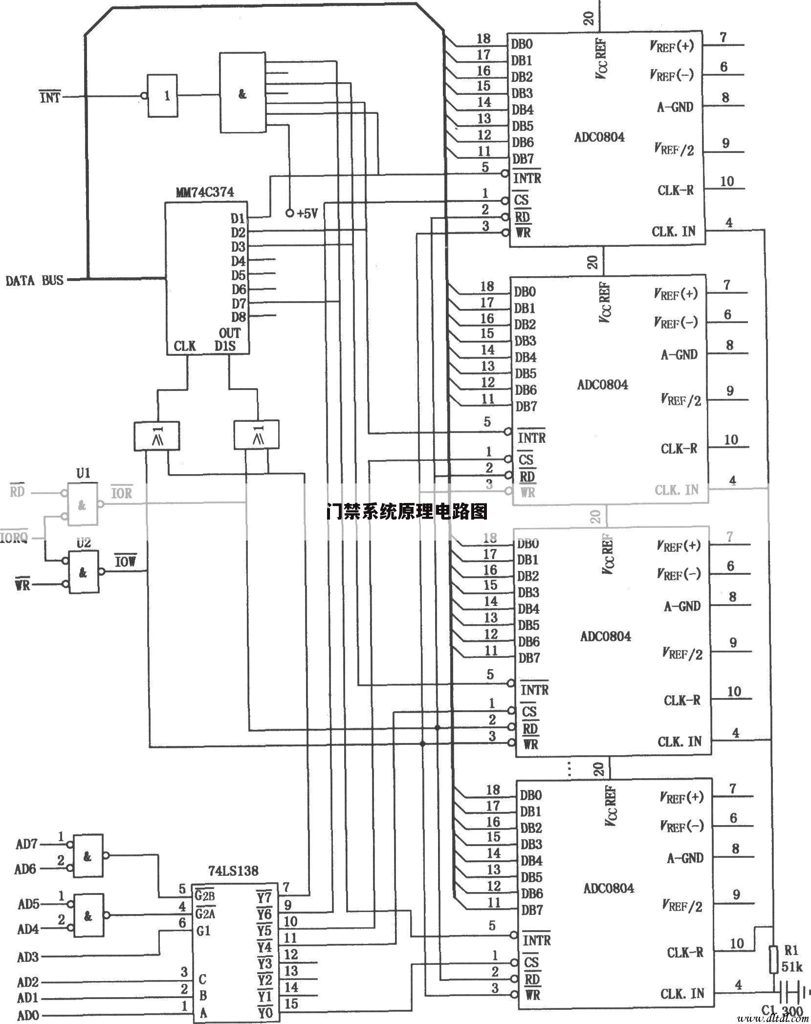 门禁系统原理电路图