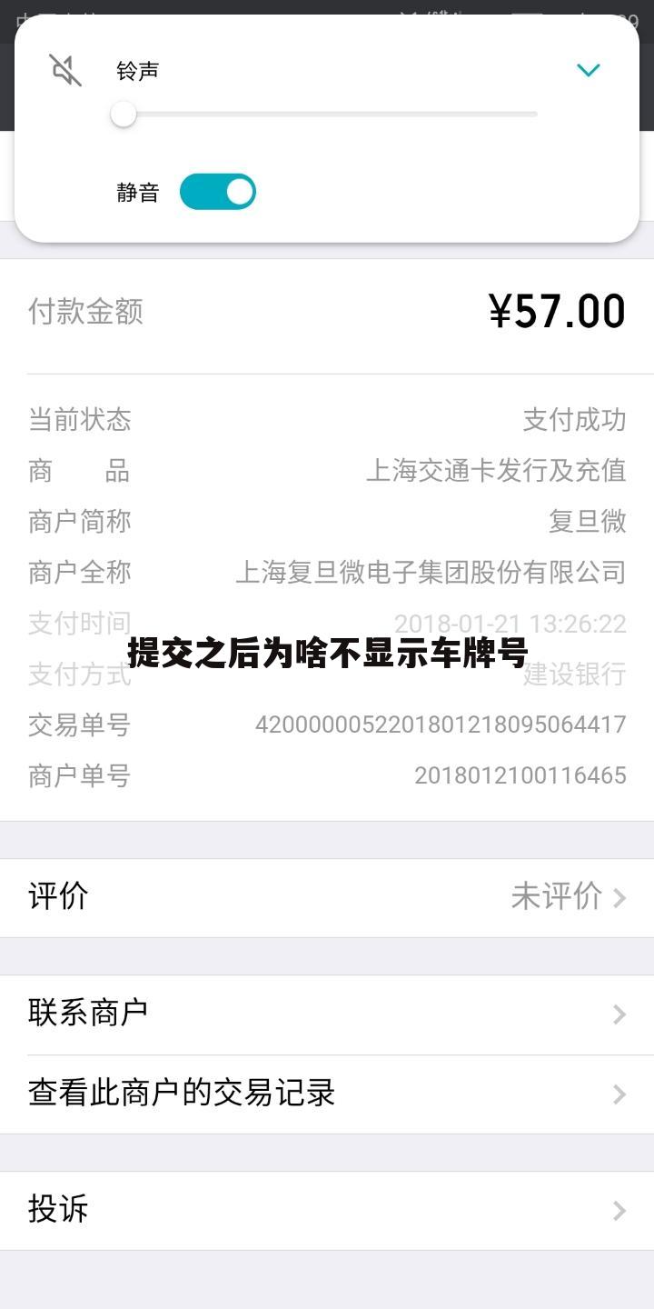 提交之后为啥不显示车牌号