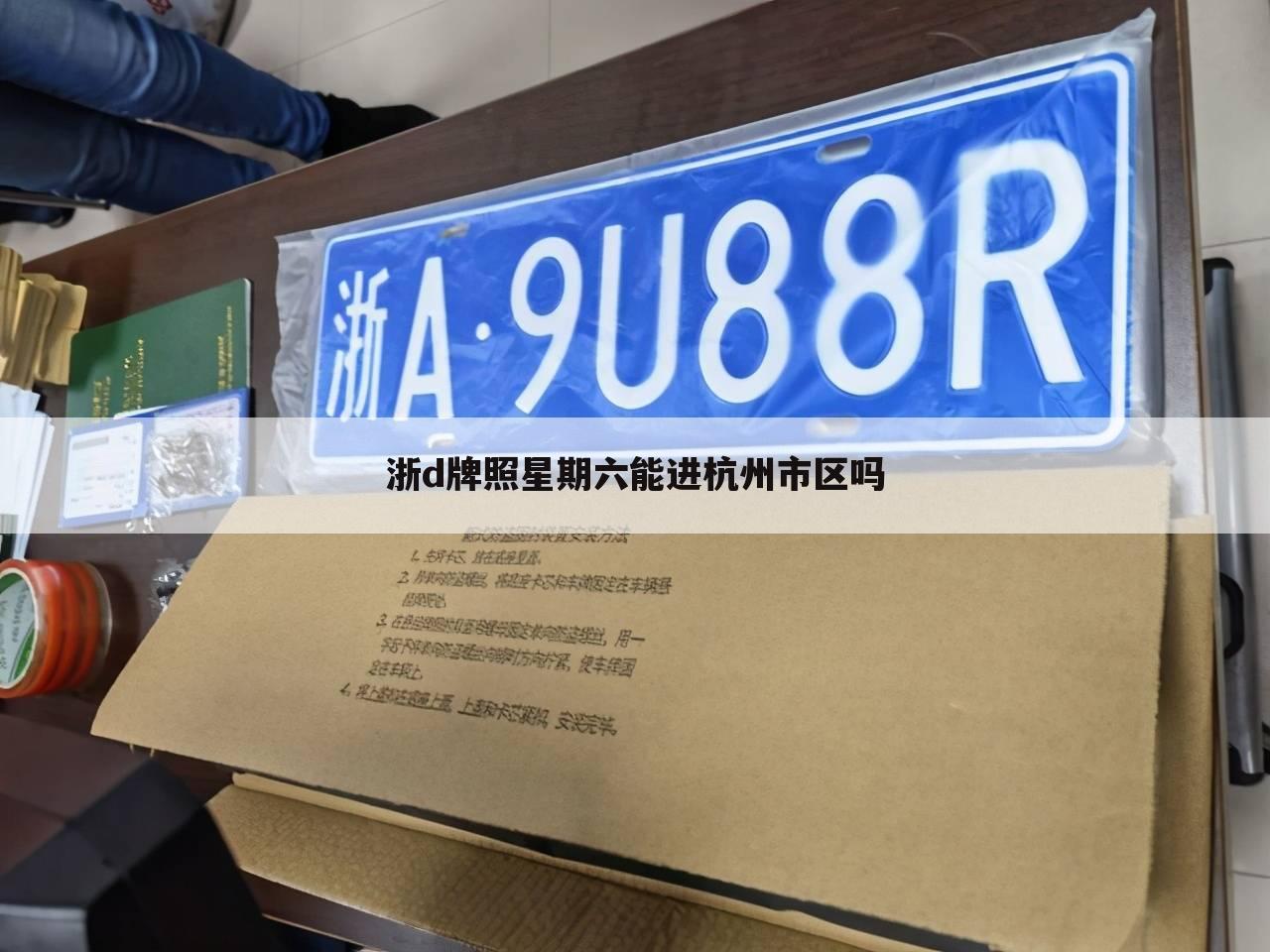 浙d牌照星期六能进杭州市区吗