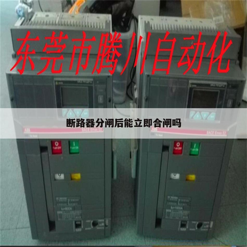 断路器分闸后能立即合闸吗