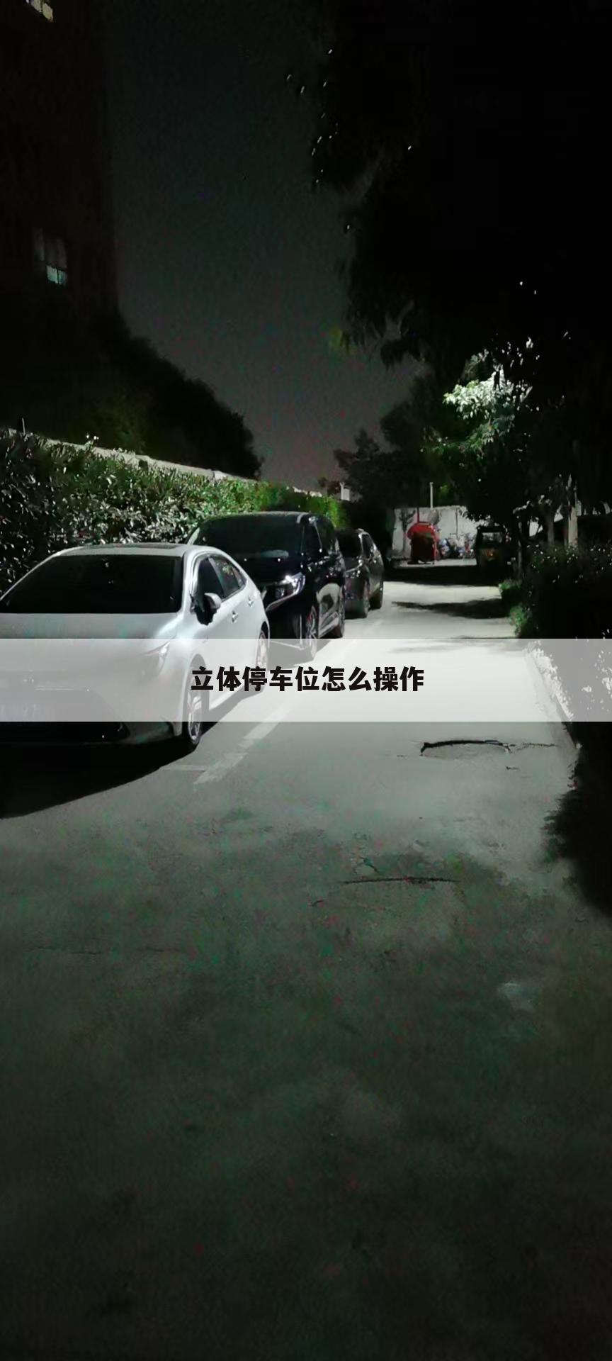 立体停车位怎么操作