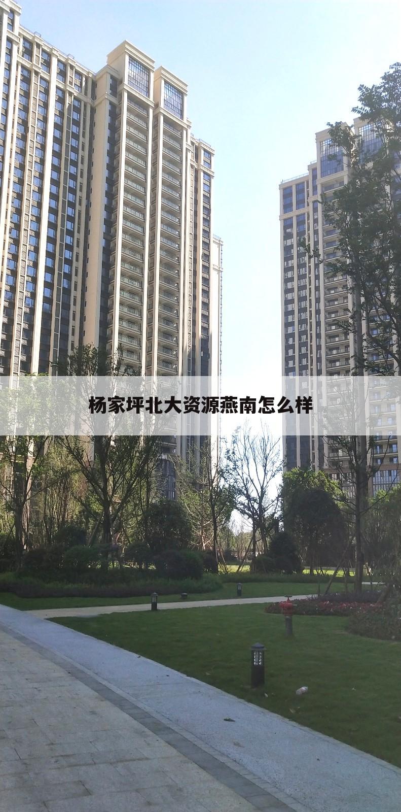 杨家坪北大资源燕南怎么样