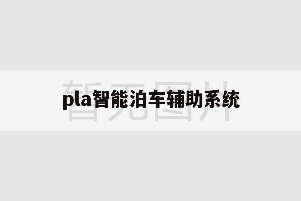 pla智能泊车辅助系统