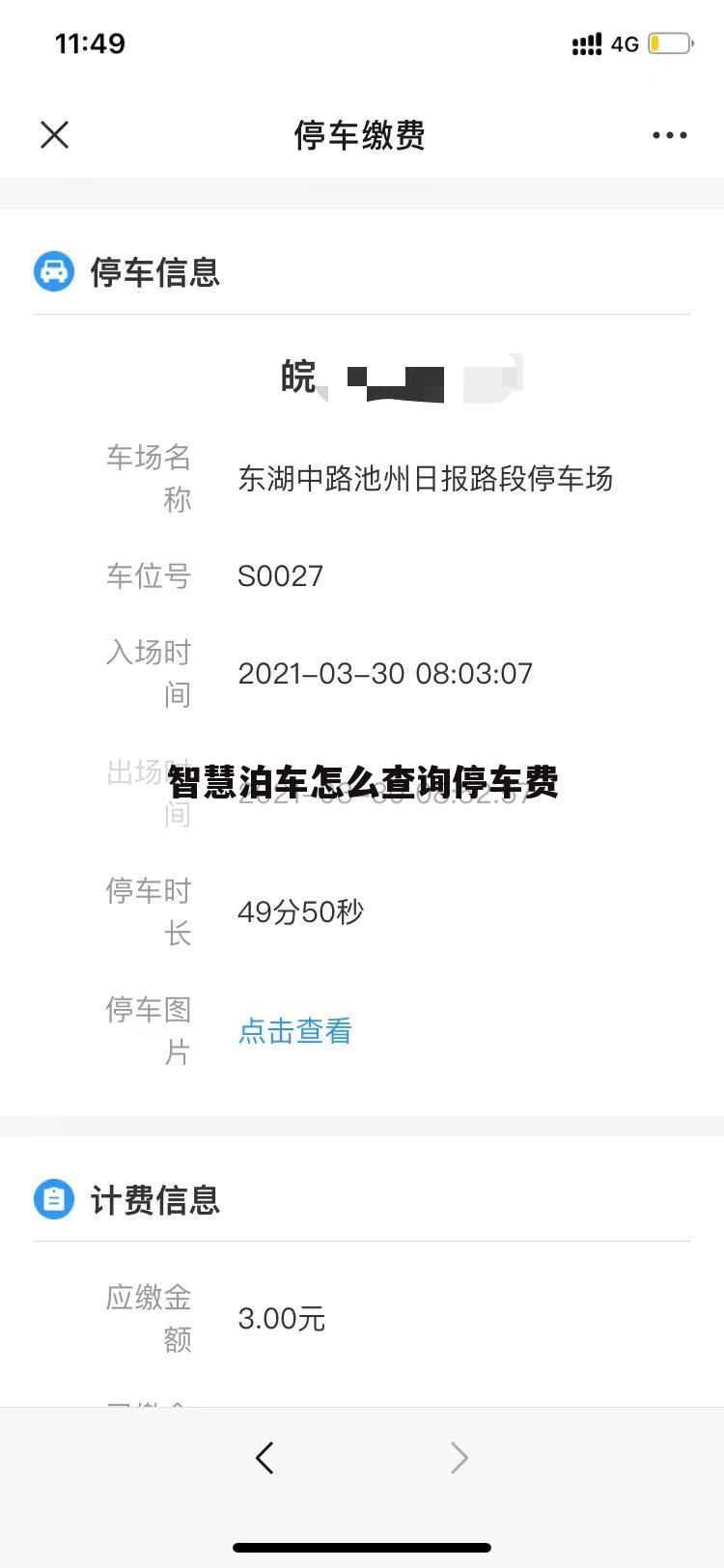 智慧泊车怎么查询停车费
