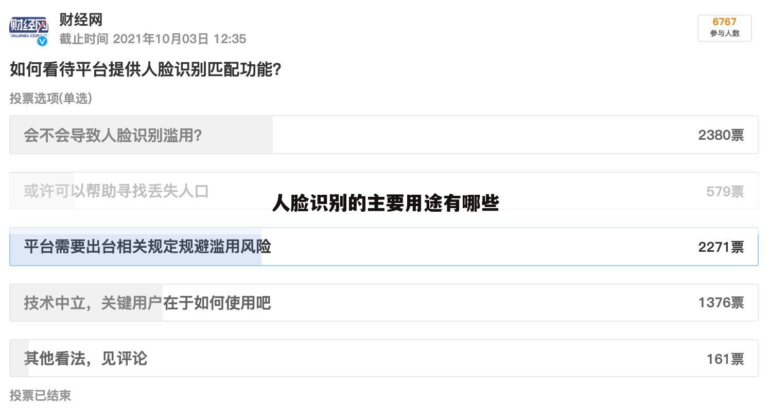 人脸识别的主要用途有哪些