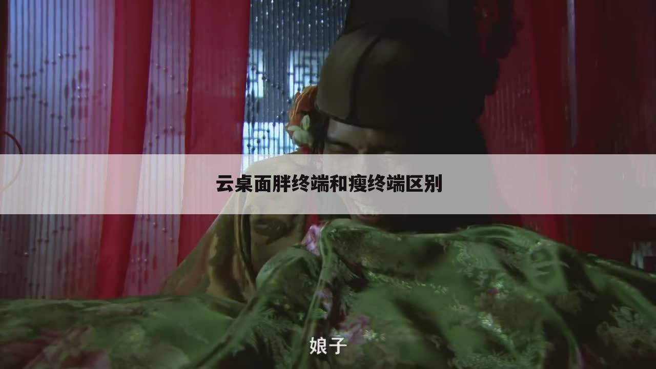 云桌面胖终端和瘦终端区别