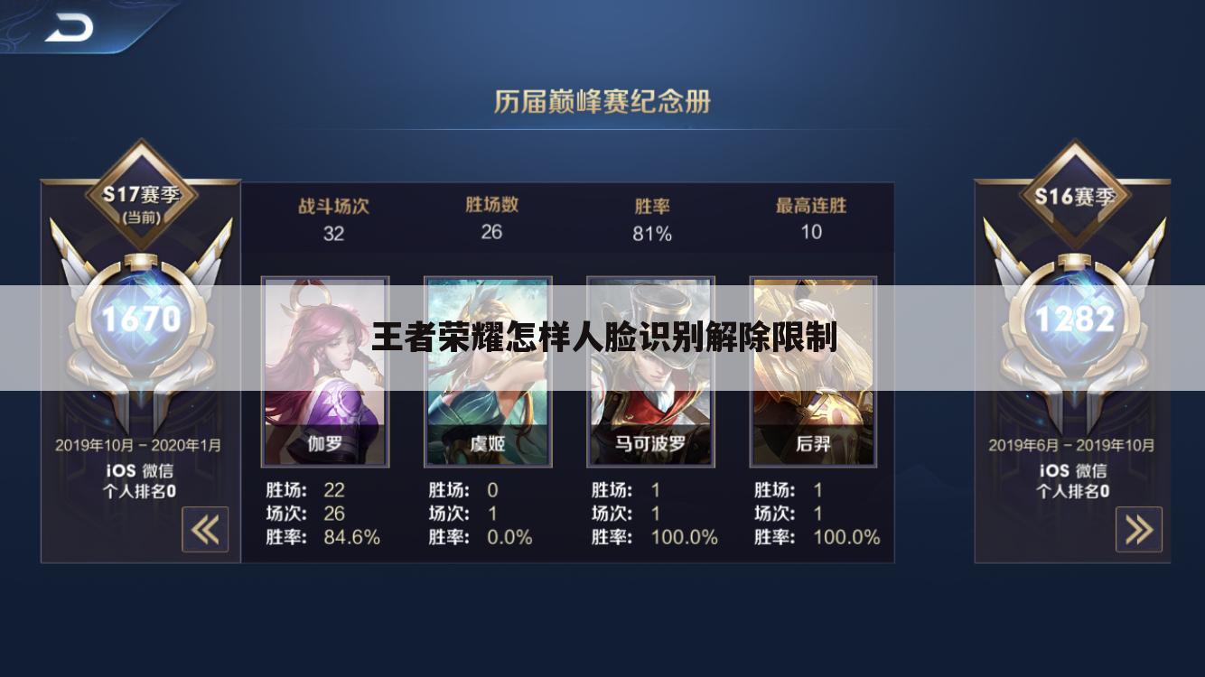 王者荣耀怎样人脸识别解除限制