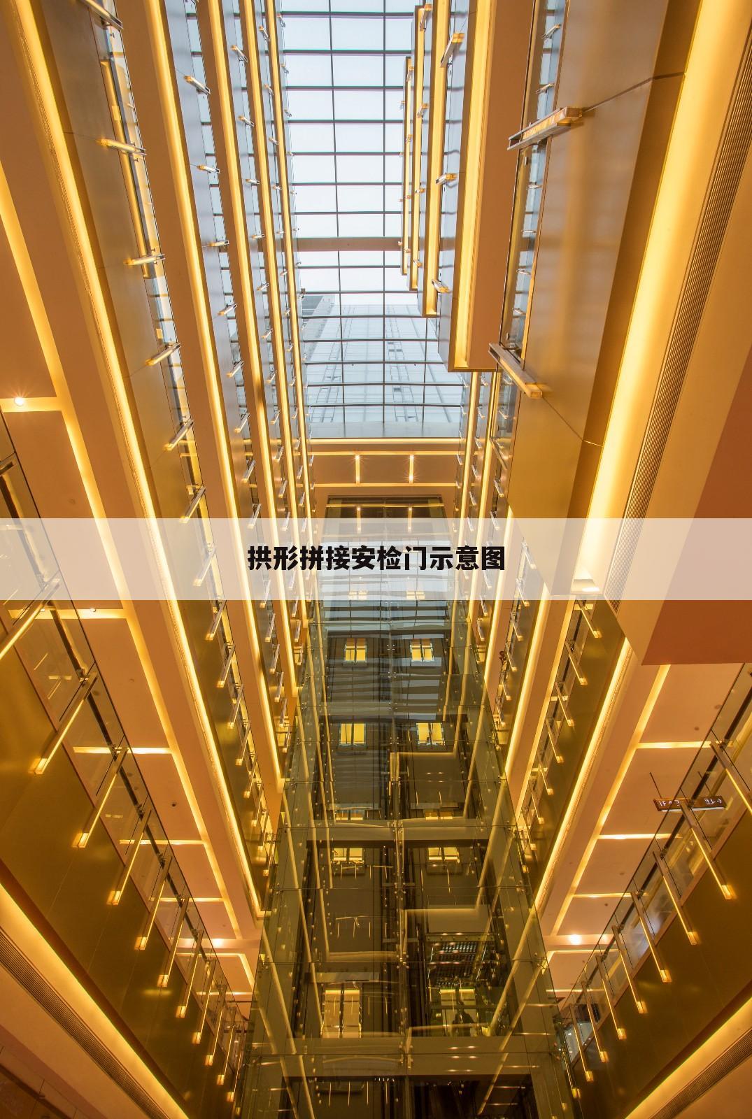 拱形拼接安检门示意图