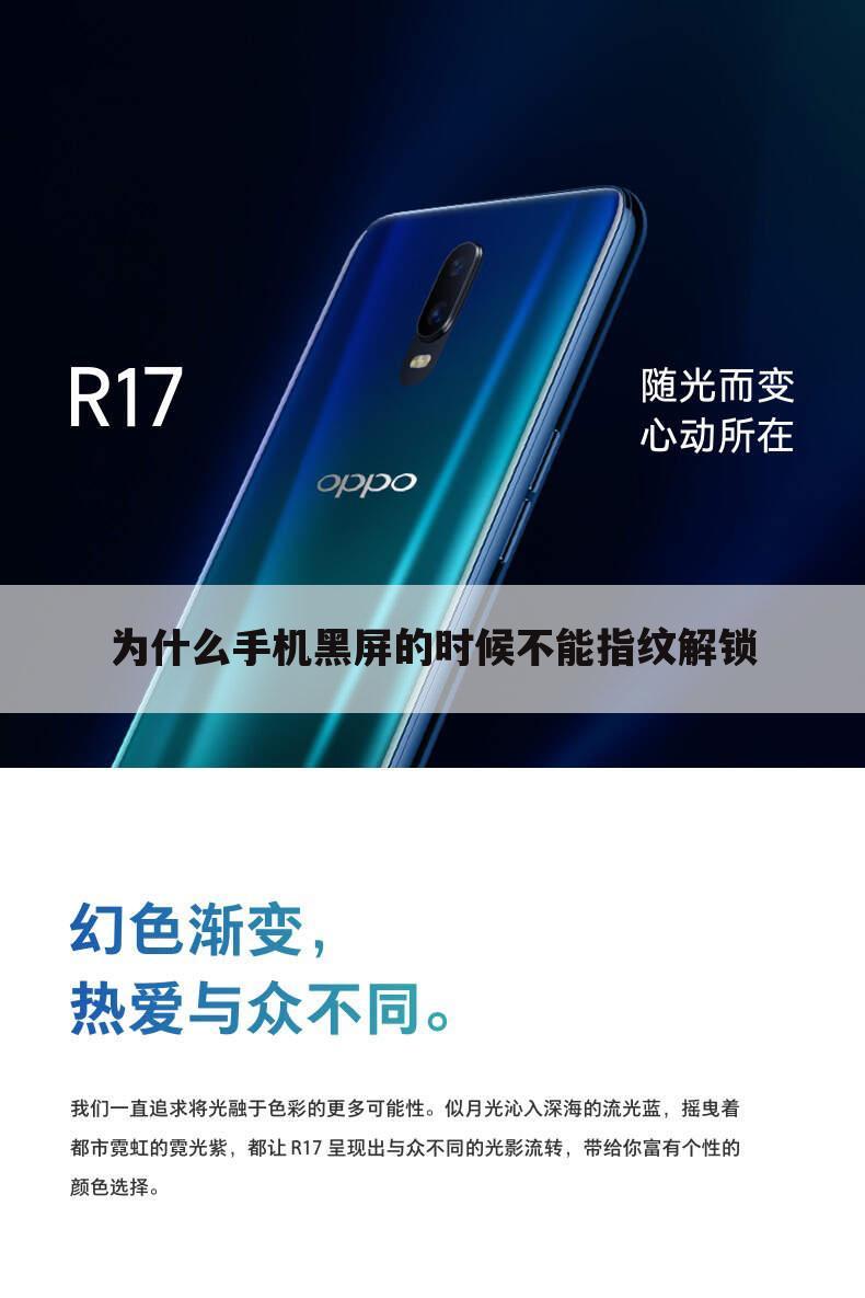 为什么手机黑屏的时候不能指纹解锁