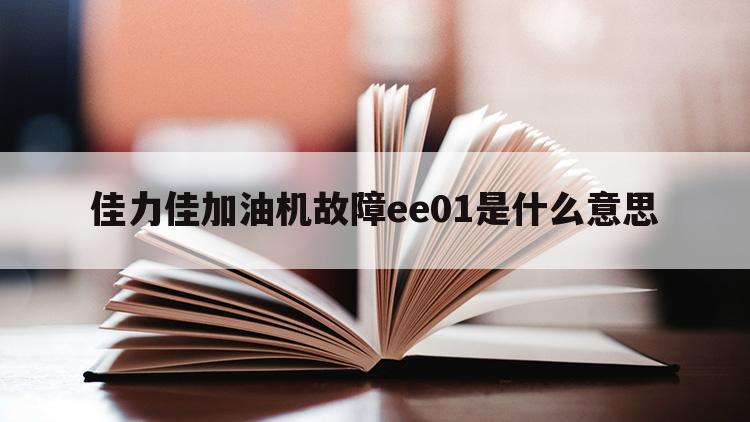 佳力佳加油机故障ee01是什么意思