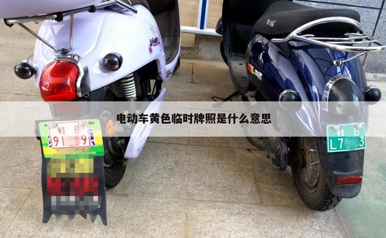 电动车黄色临时牌照是什么意思
