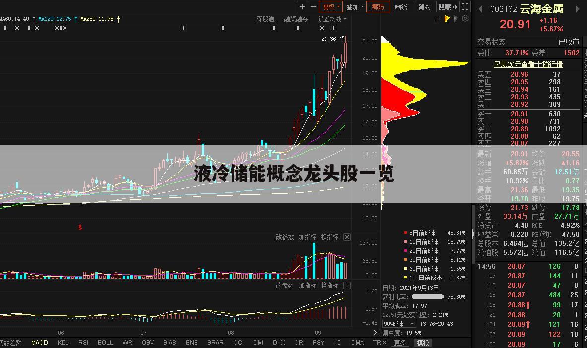 液冷储能概念龙头股一览