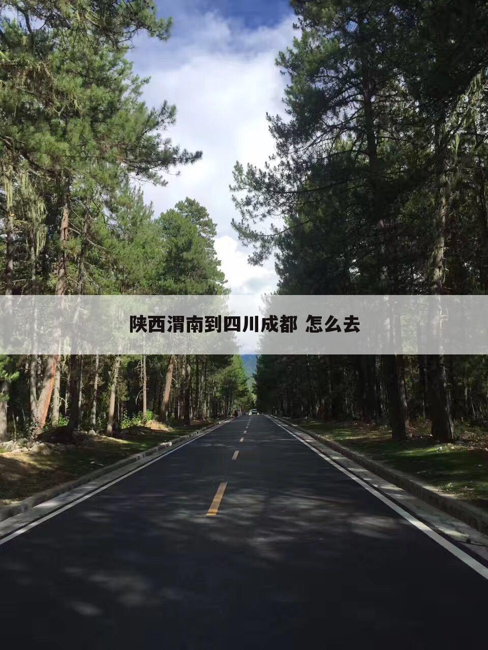 陕西渭南到四川成都 怎么去