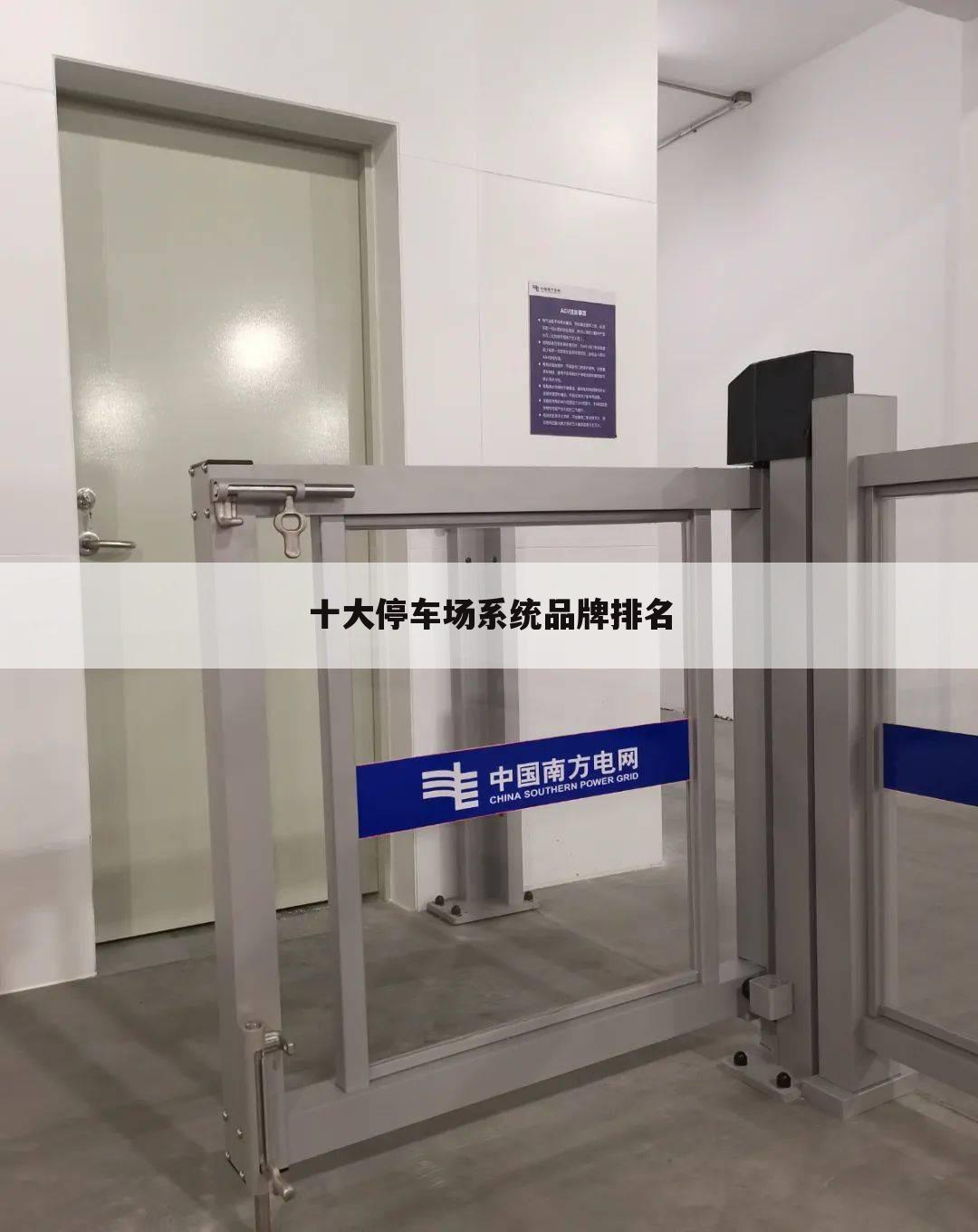 十大停车场系统品牌排名