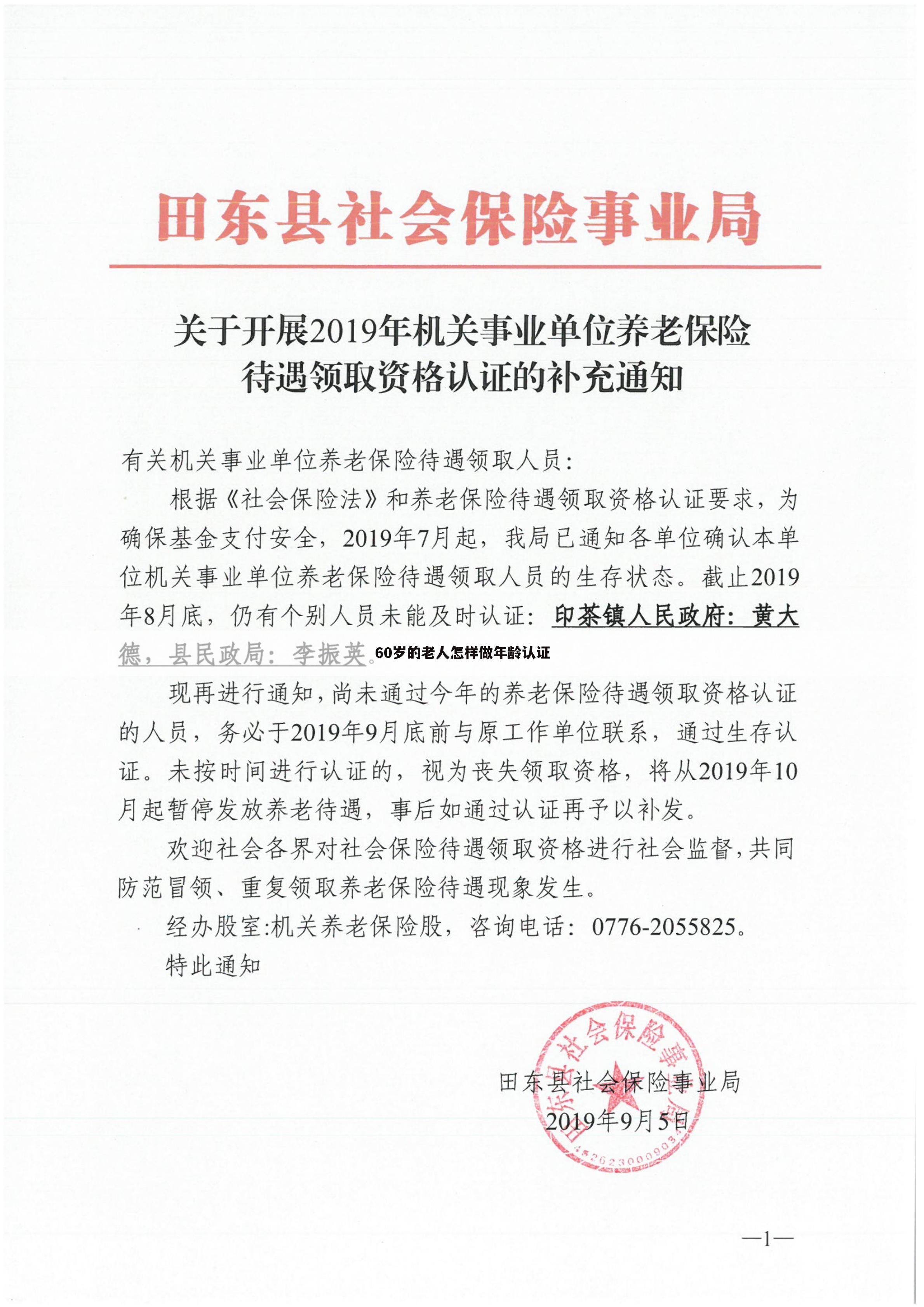 60岁的老人怎样做年龄认证