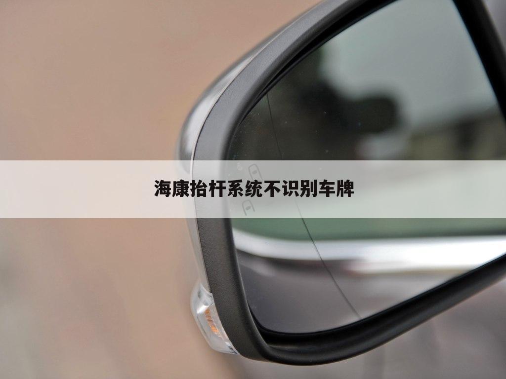 海康抬杆系统不识别车牌