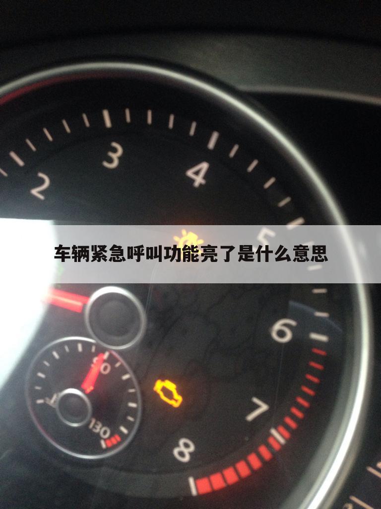 车辆紧急呼叫功能亮了是什么意思