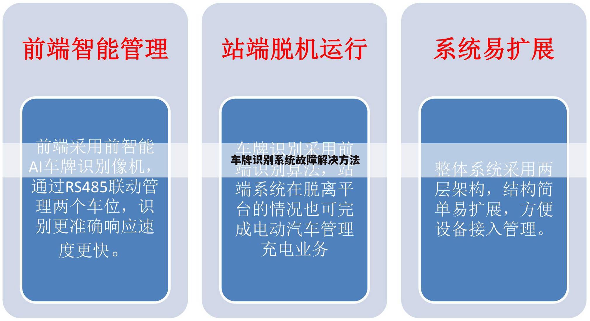 车牌识别系统故障解决方法