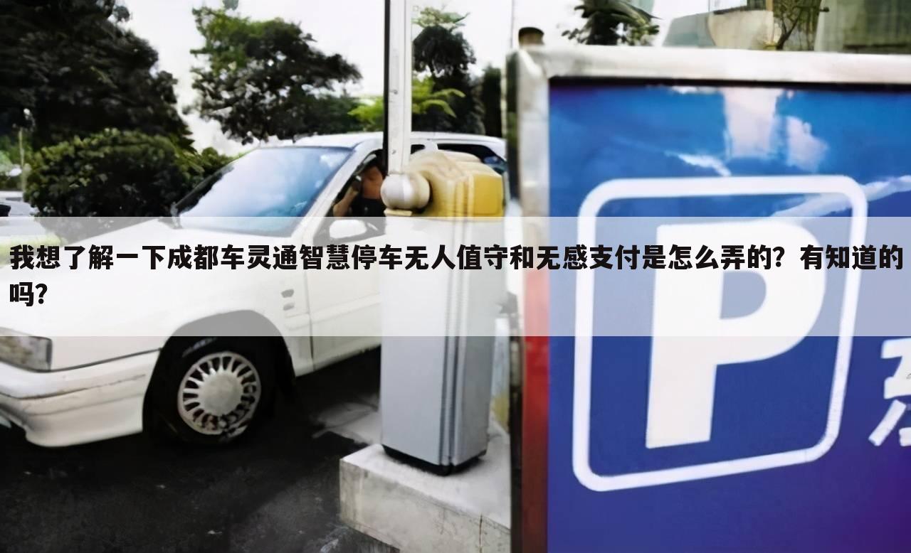 我想了解一下成都车灵通智慧停车无人值守和无感支付是怎么弄的?有知道的吗?