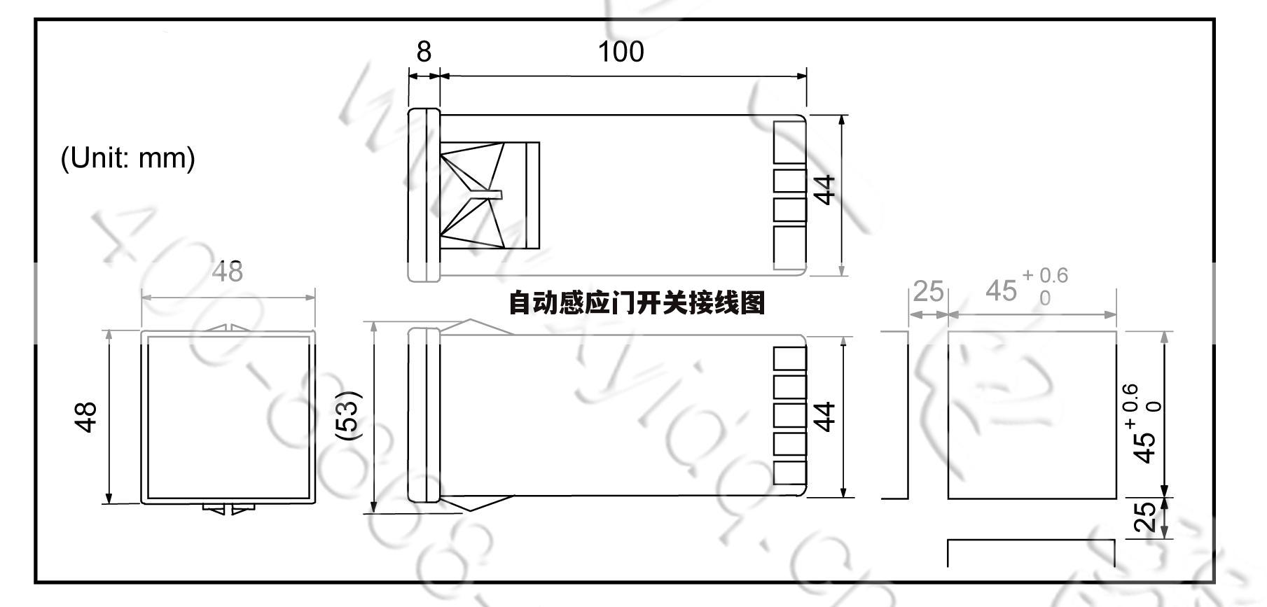 自动感应门开关接线图