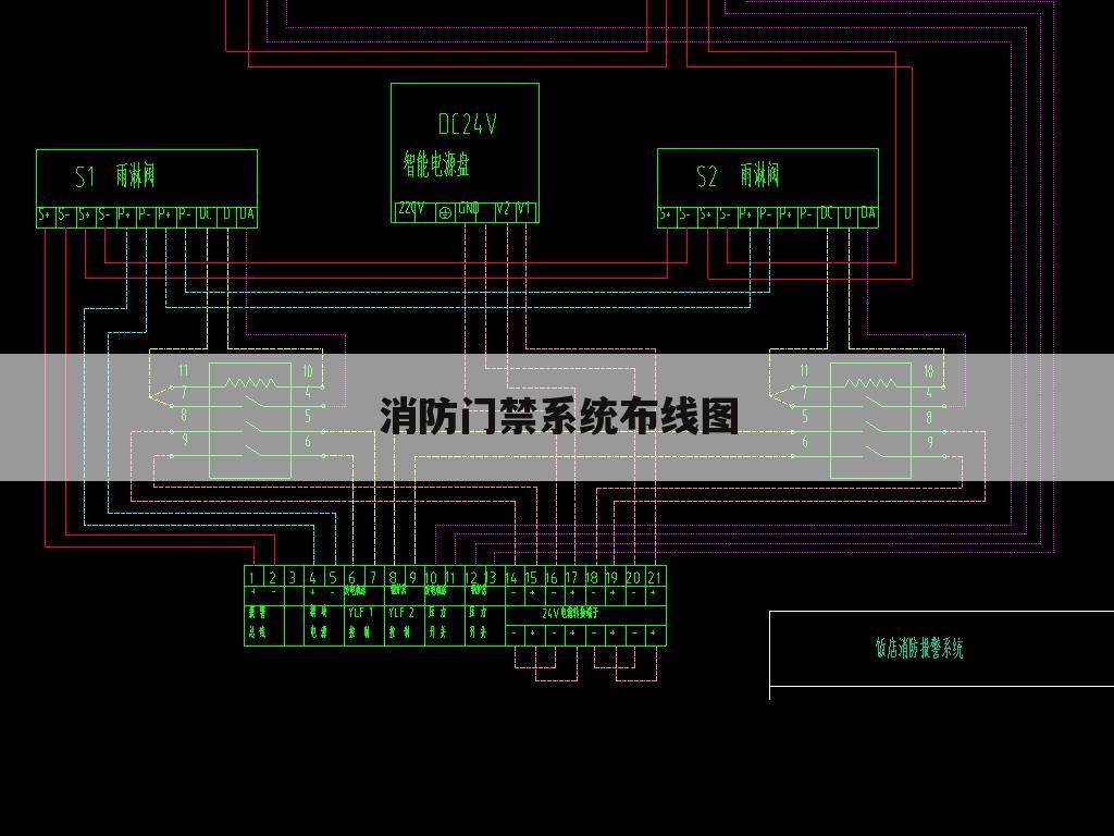 消防门禁系统布线图