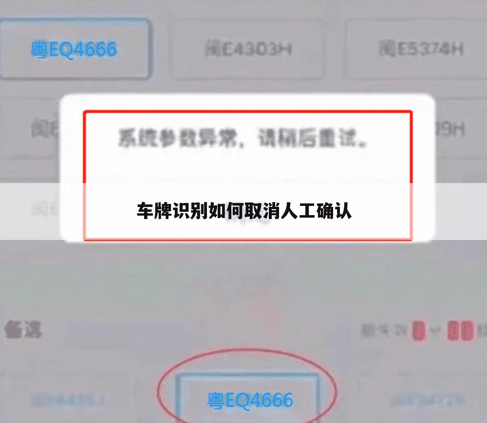 车牌识别如何取消人工确认