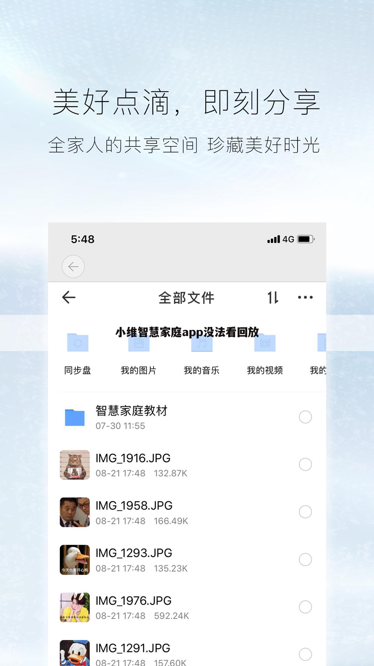 小维智慧家庭app没法看回放