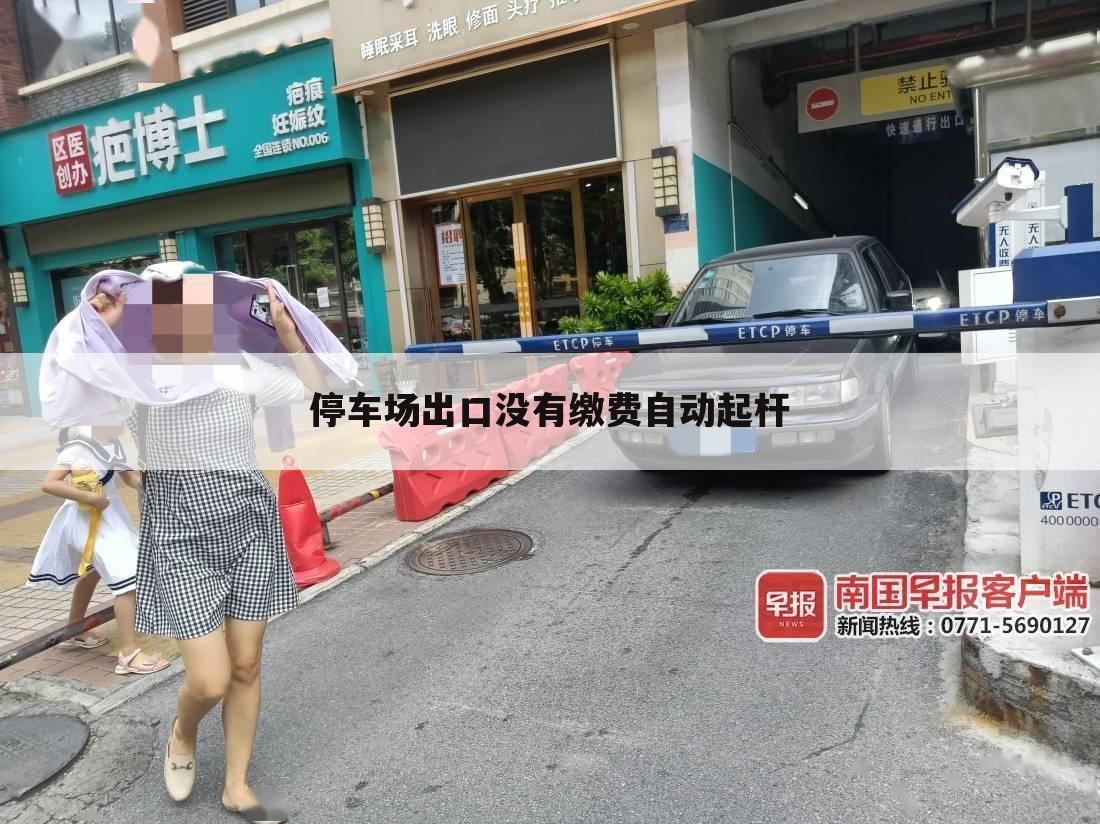停车场出口没有缴费自动起杆