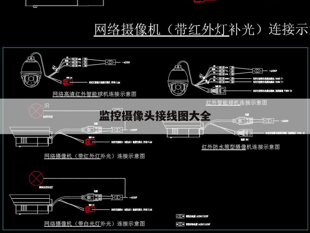 监控摄像头接线图大全