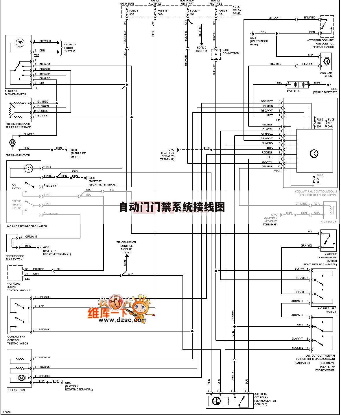 自动门门禁系统接线图